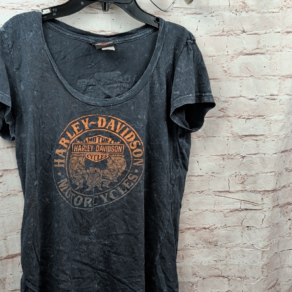 Harley-Davidson Women's Black Graphic Tee XL Like New
